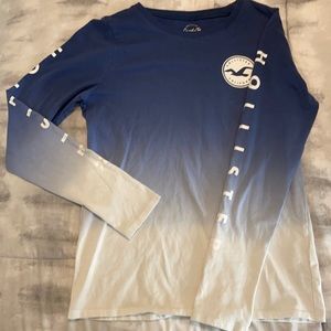 Hollister long sleeve blue ombré size medium